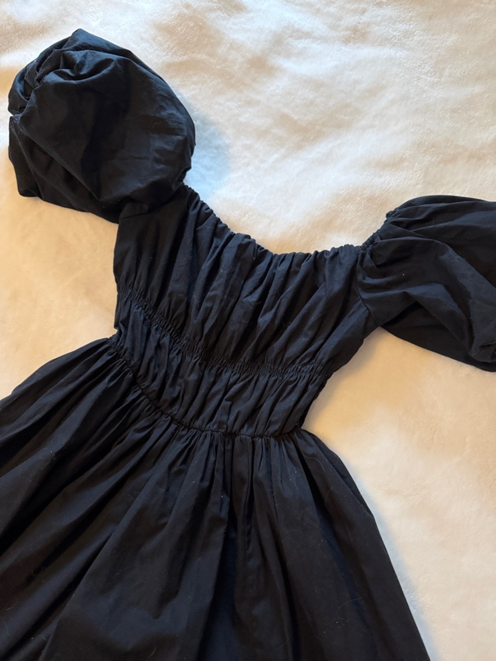 Abercrombie & Fitch Black Puff-Sleeve Mini Dress - Picture 3 of 3